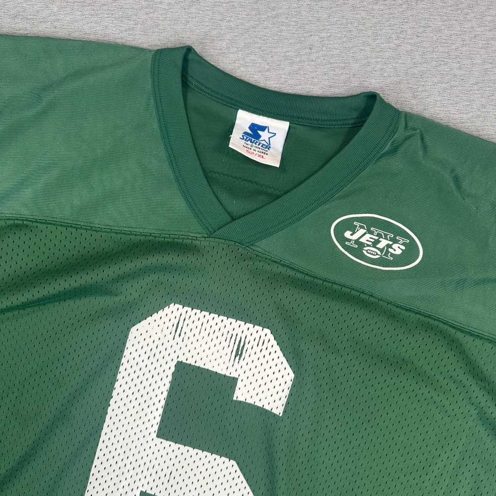 New York Jets Jersey Mens XL Green Mesh Vintage 90s Starter Football Lucas #6